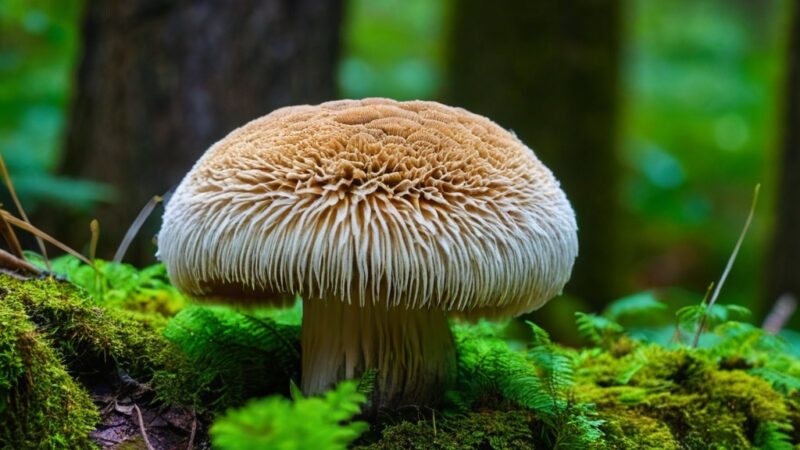 Photo lions mane mushroom