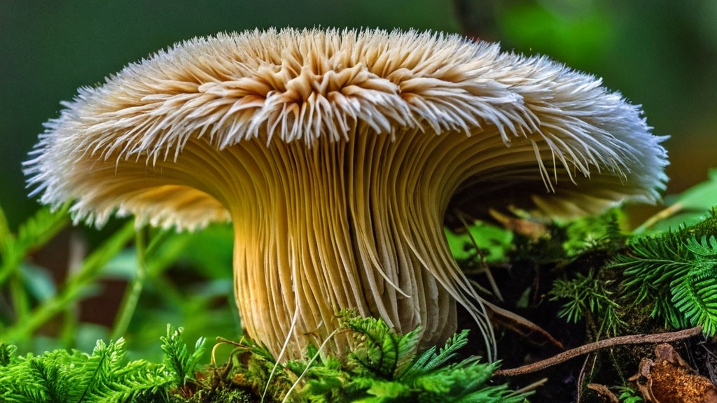 Photo lions mane mushroom